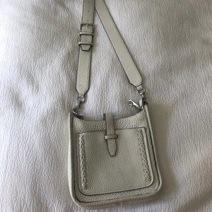 White leather Rebecca Minkoff crossbody bag